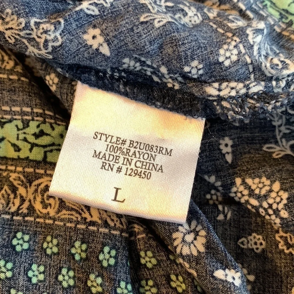Fred David beautiful Boho Blouse Size Large EUC - Picture 5 of 6